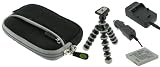4n1 Neoprene (Black) Sleeve Case / NP-45 AC DC Charger / Battery / Tripod for Fujifilm FinePix XP10 12 MP Waterproof Digital Camera Green