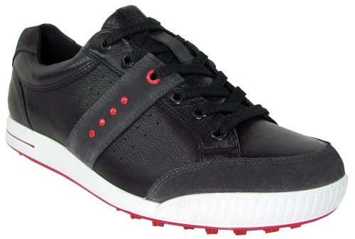 ECCO Men's Street Premeire Sneaker - Moonless/ Black/ Chili Red 43