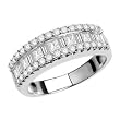 14K White Gold Diamond Band - 1.00 Ct.