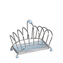 Madison Retro Chrome and Blue Toast Rack