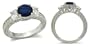 Antique Inspired Sapphire Cubic Zirconia Ring
