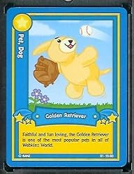 Ganz WebKinz Trading Card #10 Golden Retriever - Mint Condition - Shipped in Protective Case!