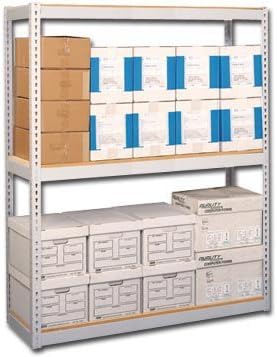 Durand Products, Rivet Rack Bulk Storage (Steel Components Only - No Decking), 96"H / 3 Level Unit, H97-8483H8, Size W X H: 96" X 48", Wt. (Lbs.): 120, Cap. (Lbs.): 1200, Fits Racks: -, 97-8483H8