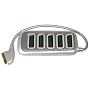 SLx Gold 5 Way scart selector - 0.75 mtr