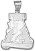 Alabama Crimson Tide Solid Sterling Silver Classic ''A'' Elephant Giant Pendant