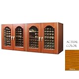 IMAGE OF Vinotemp Vino-400credpro-ch 304 Bottle Provincial Series Four Door Wine Cellar Credenza - Glass Doors / Cherry Cabinet