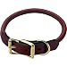 Mendota Rolled English Bridle Leather Collar (Size=22)