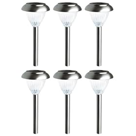 Westinghouse Tipton Solar-Powered Outdoor Pathway and Landscape Lights, Set of 6