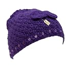 Childrens/Kids Girls Winter Beanie Hat with Sequins