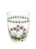 Portmeirion Botanic Garden Hand Painted Glassware Double Old Fashioned Glasses, Set of 4