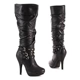 Produkt-Bild: Damen Schuhe, STIEFEL, PLATEAU, H131, Synthetik in hochwertiger Leder Optik
