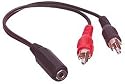 3.5mm Stereo Socket to 2 x RCA/Phono Plugs 0.2M Cable