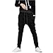 MOONCOLOUR Men's Solid Colors Casual Jogging Harem Pants with Pockets