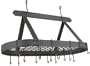 Old Dutch 36-by-18-Inch Oval Pot Rack, Graphite