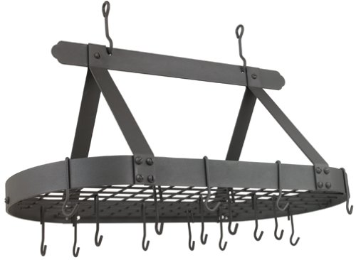Old Dutch 36-by-18-Inch Oval Pot Rack, Graphite