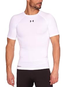 Under Armour Herren Shirt Heatgear Sonic Compression Short Sleeve T, White/Black, M (MD), 1236224-100