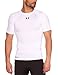 Under Armour Men's HeatGear Sonic Compression Short Sleeve Shirt, Black/White, S