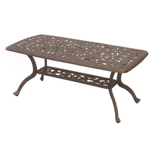 Darlee Catalina 21 Inch X 42 Inch Cast Aluminum Coffee Table