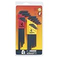 Bondhus 22199 Hex L-wrench Double Pack, Long Length, 12137 (.050-3/8-Inch) & 12199 (1.5-10mm)