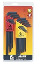 Bondhus 22199 Hex L-wrench Double Pack, Long Length, 12137 (.050-3/8-Inch) & 12199 (1.5-10mm)