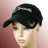 Corvette Ladies Rhinestone Jeweled Black Cap
