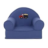 Kids' Easy Chair with Appliqu� Truck - Blue