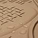 OxGord Diamond All-Weather Rubber Floor-Mats - Waterproof Protector for Spills, Dog, Pets, Car, SUV, Minivan, Truck - 3-Piece Set, Beige
