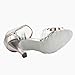 Msmushroom Woman's Fashion Pu Soft Dancing Shoes 4''heel,grey and Silver