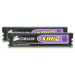 Corsair DDR2 1024MB PC667 CL4 Arbeitsspeicher (KIT OF 2 (2X512MB)   XMS-5400, 2x64Mx64, non ECC, 2x240 DIMM, unbuffered, 4-4-4-12)