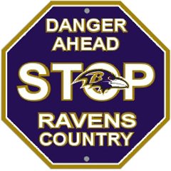 Baltimore Ravens Plastic Stop Sign 