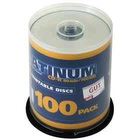 PLATINUM - CD R 80 MIN PRINT. 52X 100ER