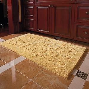Sculpted Baroque Bath Rugs - Linen, 21" x 34" - Frontgate