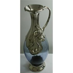 Decorative Bottles, Vases,Mouth Blown Glass ,sculptured Bottles made of Glass and Silver by king solomon finds