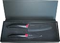 Kyocera Revolution Series 2-Piece Paring and Santoku Knife Set, Black