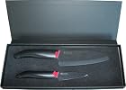Kyocera Revolution Series 2-Piece Paring and Santoku Knife Set, Black