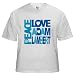 Peace Love Adam Lambert White T-Shirt