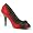 3 Inch Sexy Pump Shoes Satin Peep Toes With Whip Stitch Penthouse Shoes Red Size: 6