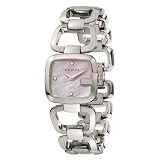 Gucci Women`s YA125502 G Gucci Small Diamond MOP Dial Steel Watch