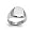Bling Jewelry Sterling Silver Oval Unisex Signet Ring (6-12), Select Size 6