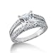 1.82CT F-G Color SI1 Clarity 14KT White Gold Diamond Engagement Ring