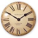 Newgate Large 20 inch Convex clock, Antique Cream with brown detailing.