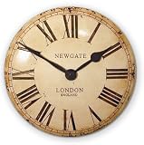 Newgate Large 20 inch Convex clock, Antique Cream with brown detailing.