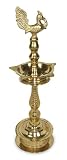 Brass oil lamp, 'Palace Peacock'