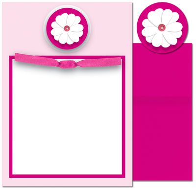 Magenta Flower Invitation Kit - Quantity of 50