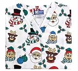 Christmas Joy V-Neck Scrub Top (XS-3X) by Madison Medical