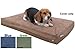 Dogbed4less DIY Pet Bed Pillow Brown Microsuede Duvet Cover and Waterproof Internal Case for Dog and Cat at 35X20X4 Inch - Covers only