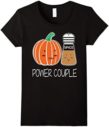 Women's Pumpkin Spice T-shirt Power Couple Small Black