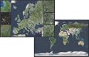 Welt Satellitenbild / Europa Satellitenbild: DUO-Schreibunterlage