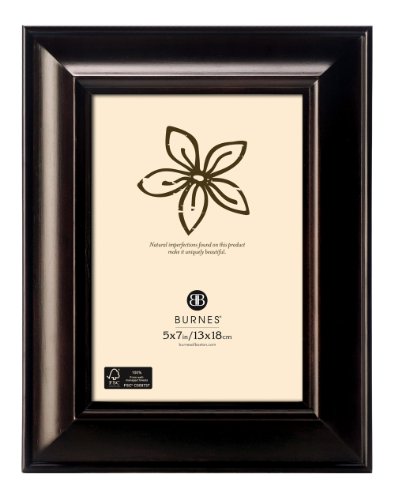 Burnes of Boston F537146 Casual Retreat Blythe Medium Profile Picture Frame, Coffee Bean, 4 by 6-Inch