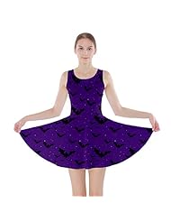 Polyester/Spandex General Print Stretchy Skater Dress 